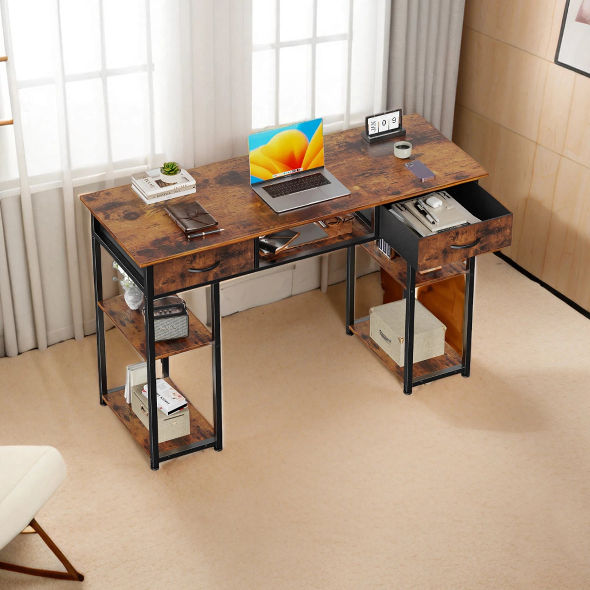 Gaming Computer Desk with Storage - Smoothy Home