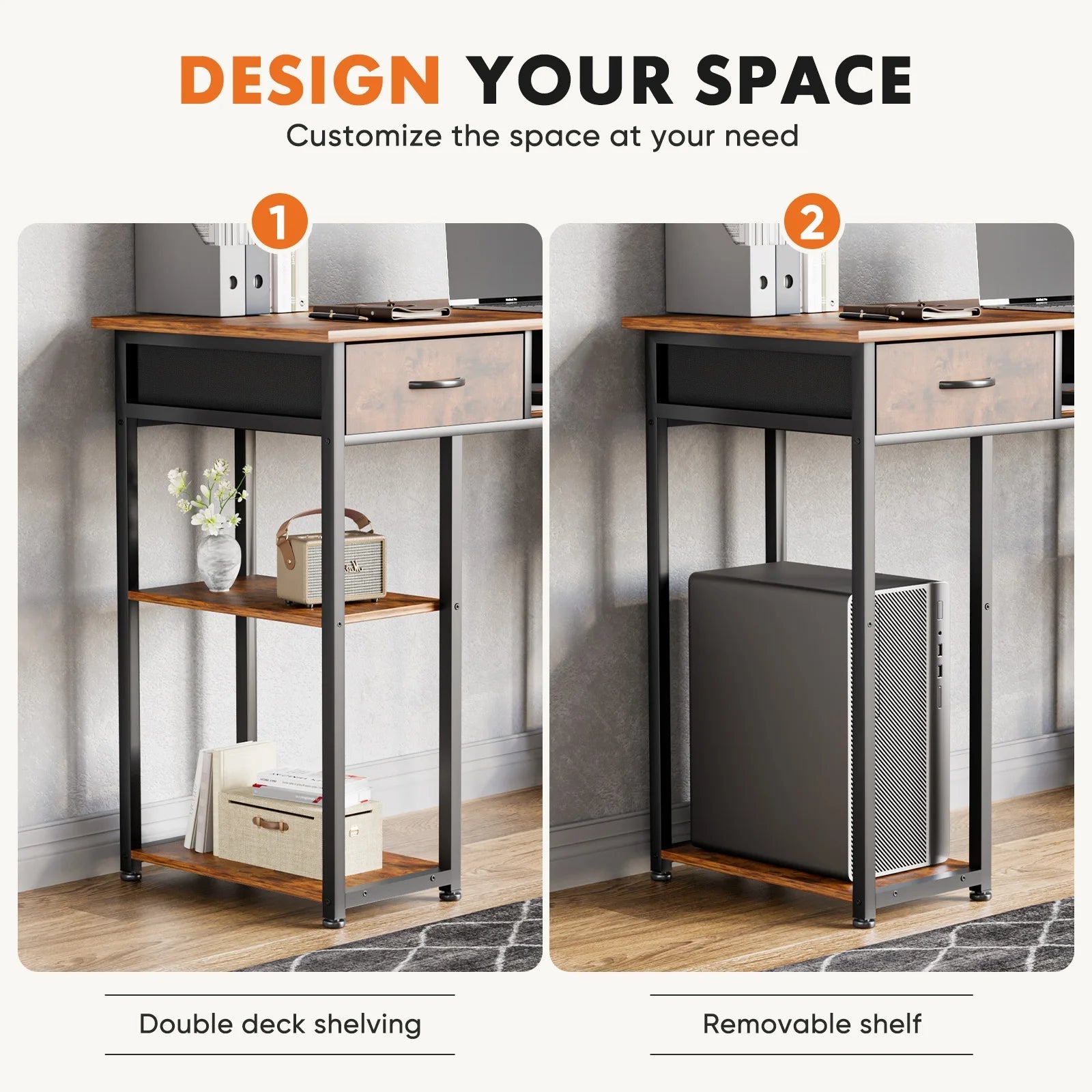 Gaming Computer Desk with Storage - Smoothy Home