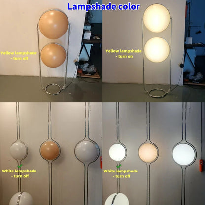 Garrault Delord Floor Lamp Chrome Metal White Acrylic Ball Floor Light Living Room Hotel Room Sofa Decoration Lamp - Smoothy Home