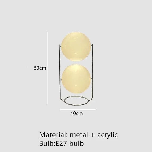 Garrault Delord Floor Lamp Chrome Metal White Acrylic Ball Floor Light Living Room Hotel Room Sofa Decoration Lamp - Smoothy Home