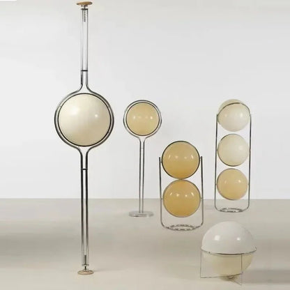 Garrault Delord Floor Lamp Chrome Metal White Acrylic Ball Floor Light Living Room Hotel Room Sofa Decoration Lamp - Smoothy Home