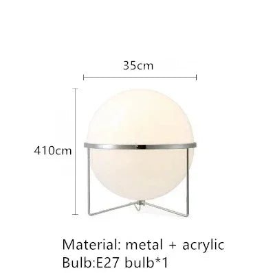 Garrault Delord Floor Lamp Chrome Metal White Acrylic Ball Floor Light Living Room Hotel Room Sofa Decoration Lamp - Smoothy Home