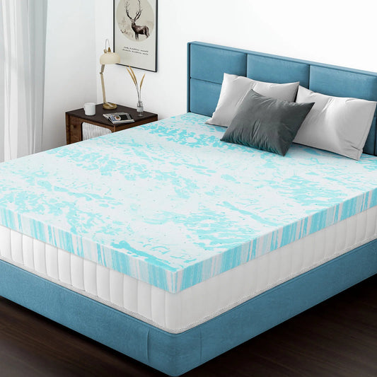 Gel Memory Foam Mattress Topper - Smoothy Home
