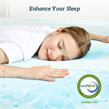 Gel Memory Foam Mattress Topper - Smoothy Home
