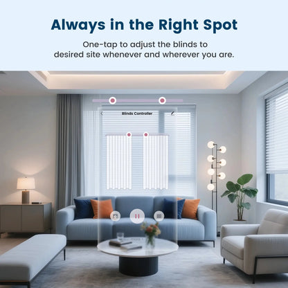 GIRIER Smart Curtain Motor WiFi Motorized Roller Shade Motor for Blinds Works with Alexa Google Home Assistant Supports Tuya APP - Smoothy Home