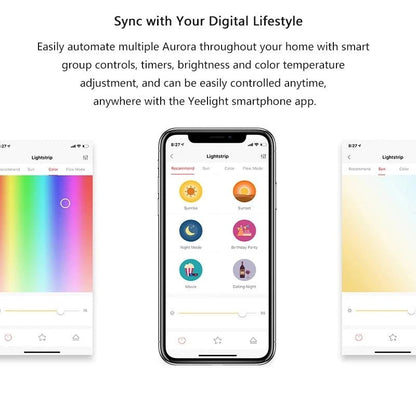 Global version Yeelight Aurora Smart Light Strip 1S RGB Colorful WiFi 2M To 10M 60 LED LightStrip For APP xiaomi mi home Homekit - Smoothy Home