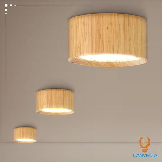 GX53 Downlight Wooden Ceiling Lamp 220V Indoor Decor Lamps Room Lighting Living Room Corridor LED Down Lights for Street Bedroom - Smoothy Home