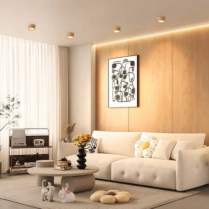 GX53 Downlight Wooden Ceiling Lamp 220V Indoor Decor Lamps Room Lighting Living Room Corridor LED Down Lights for Street Bedroom - Smoothy Home