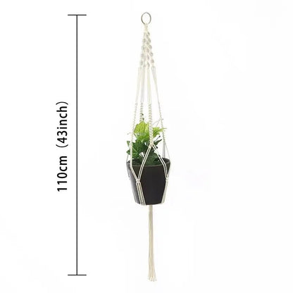 Hanging Plant Handmade Macrame Plant Hanger Flower Pot Planter Hanger Wall Decor Courtyard Garden Hanging Planter Hanging Basket - Smoothy Home