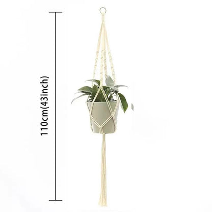 Hanging Plant Handmade Macrame Plant Hanger Flower Pot Planter Hanger Wall Decor Courtyard Garden Hanging Planter Hanging Basket - Smoothy Home