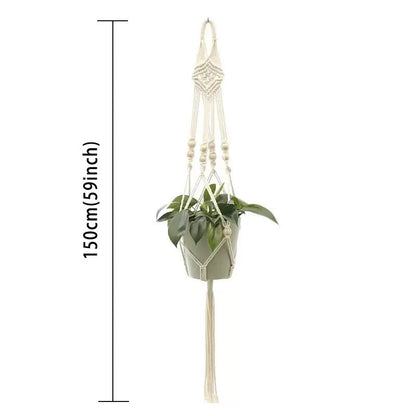 Hanging Plant Handmade Macrame Plant Hanger Flower Pot Planter Hanger Wall Decor Courtyard Garden Hanging Planter Hanging Basket - Smoothy Home