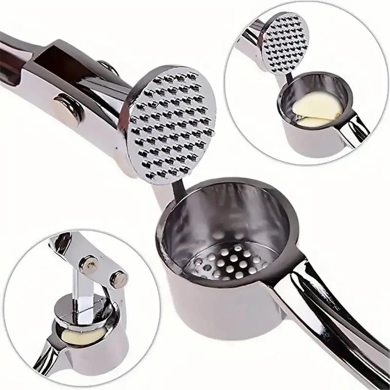 Heavy Duty Garlic Press with Studs Easy Squeeze Garlic Mincer Rust Proof Dishwasher Safe Ginger Crusher Kitchen Tool - Smoothy Home