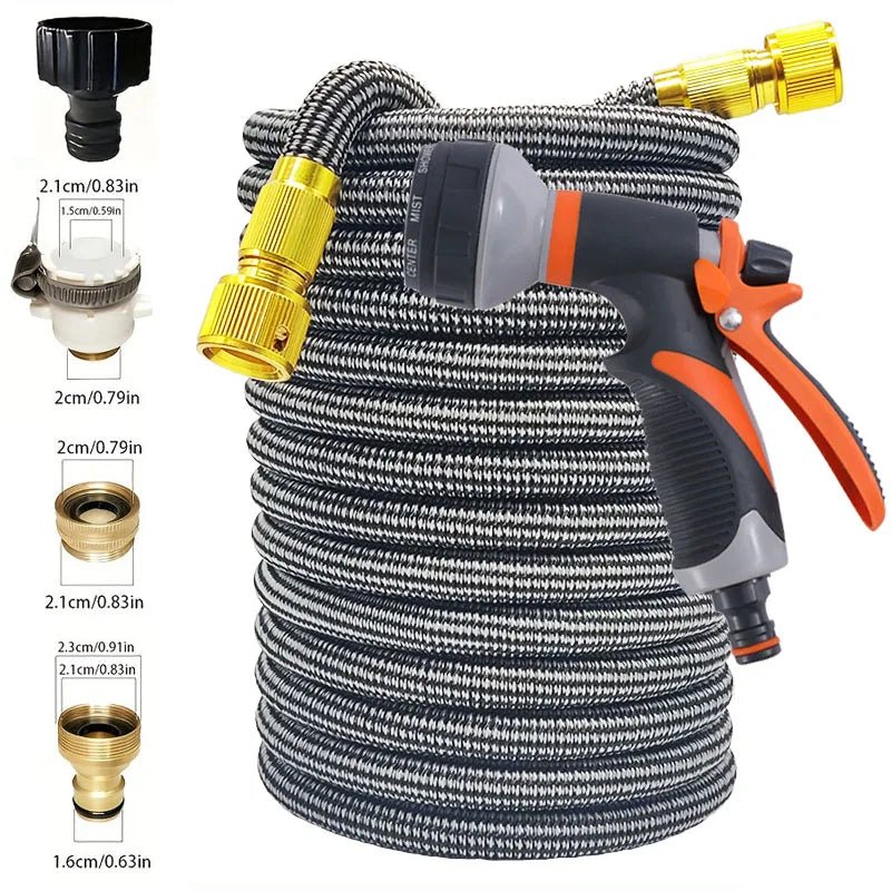 High Quality Flexible Expandable Garden Hose High Pressure Nozzle Long Rod Spray Cleaning Gun Car Washing Hose Garden Hose - Smoothy Home