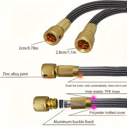 High Quality Flexible Expandable Garden Hose High Pressure Nozzle Long Rod Spray Cleaning Gun Car Washing Hose Garden Hose - Smoothy Home