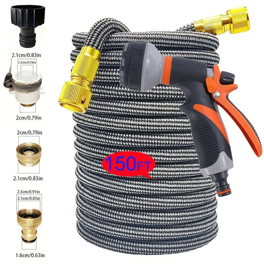 High Quality Flexible Expandable Garden Hose High Pressure Nozzle Long Rod Spray Cleaning Gun Car Washing Hose Garden Hose - Smoothy Home