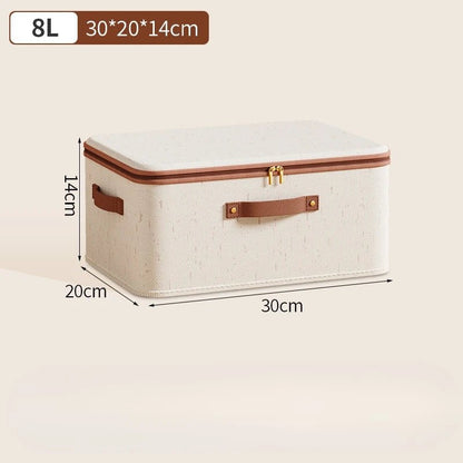 Home Wardrobe Storage Box Cotton and Linen Clothes Quilts Dust-proof Organizing Box with Lid Quilts Miscellaneous Storage Box - Smoothy Home