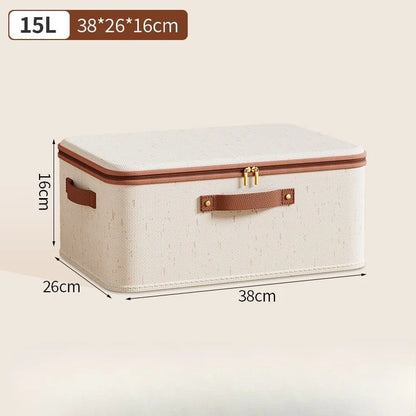 Home Wardrobe Storage Box Cotton and Linen Clothes Quilts Dust-proof Organizing Box with Lid Quilts Miscellaneous Storage Box - Smoothy Home