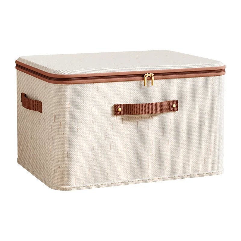 Home Wardrobe Storage Box Cotton and Linen Clothes Quilts Dust-proof Organizing Box with Lid Quilts Miscellaneous Storage Box - Smoothy Home