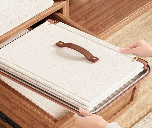 Home Wardrobe Storage Box Cotton and Linen Clothes Quilts Dust-proof Organizing Box with Lid Quilts Miscellaneous Storage Box - Smoothy Home