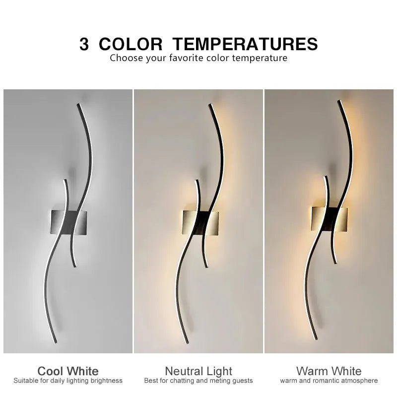 Indoor LED Wall Lamps for Bedside Bedroom Aluminum Nordic LED Wall Lights Wall Sconce Lighting Fixtures for Foyer Kitchen - Smoothy Home