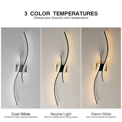 Indoor LED Wall Lamps for Bedside Bedroom Aluminum Nordic LED Wall Lights Wall Sconce Lighting Fixtures for Foyer Kitchen - Smoothy Home
