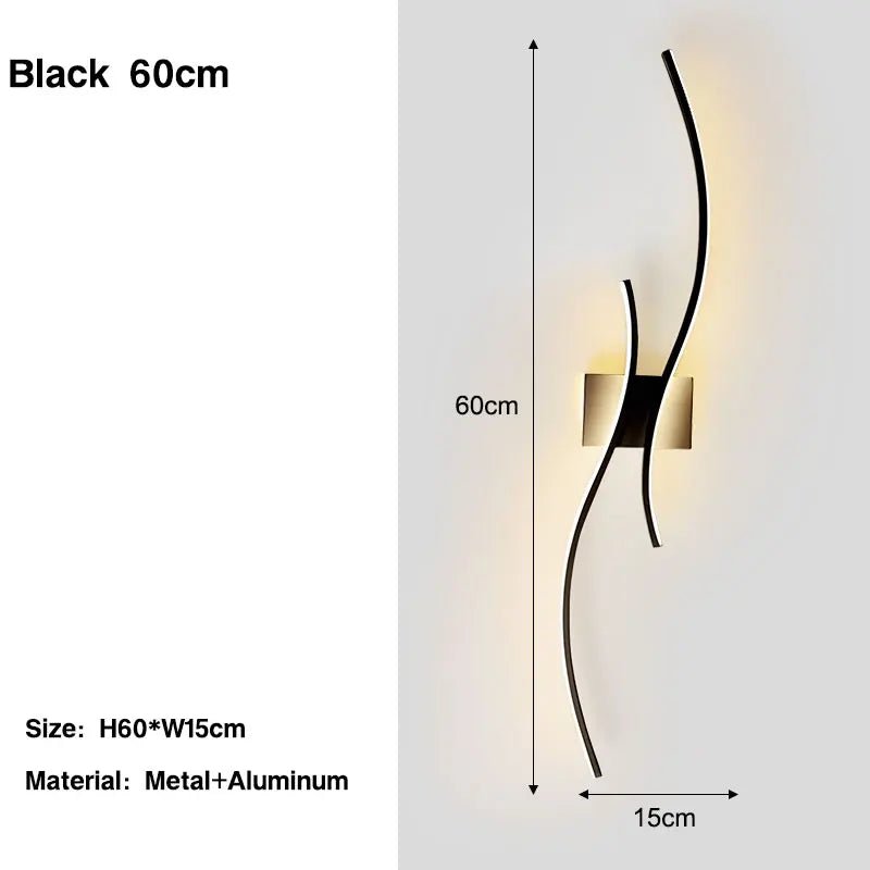 Indoor LED Wall Lamps for Bedside Bedroom Aluminum Nordic LED Wall Lights Wall Sconce Lighting Fixtures for Foyer Kitchen - Smoothy Home