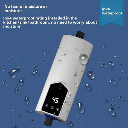 Instant Water Heater 220V 3000W-5500W Portable Electric Heaters for Bathroom Hot Water Shower and Home Kitchen Heating - Smoothy Home