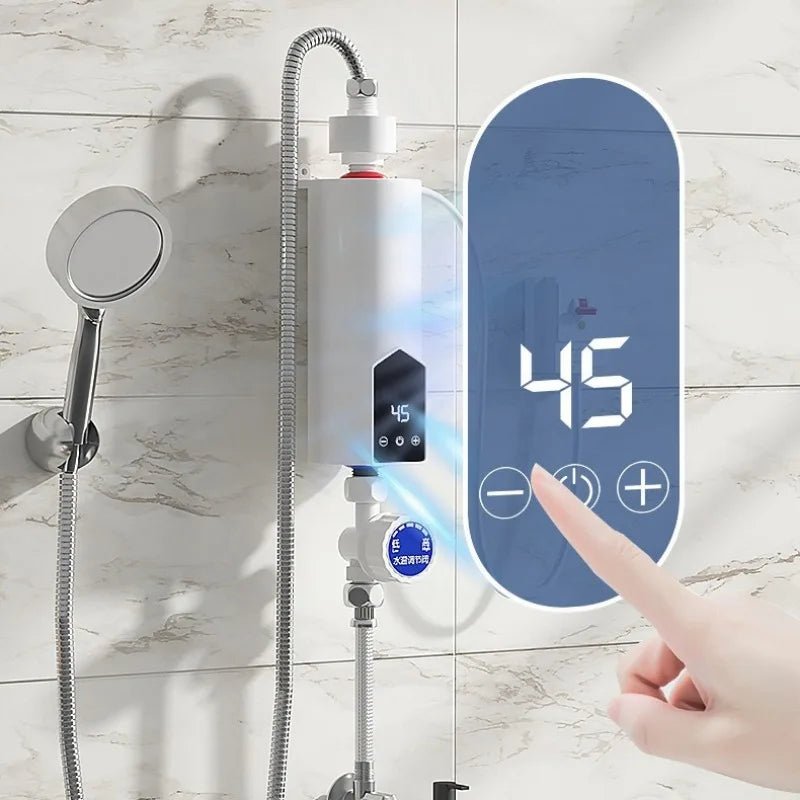 Instant Water Heater 220V 3000W-5500W Portable Electric Heaters for Bathroom Hot Water Shower and Home Kitchen Heating - Smoothy Home