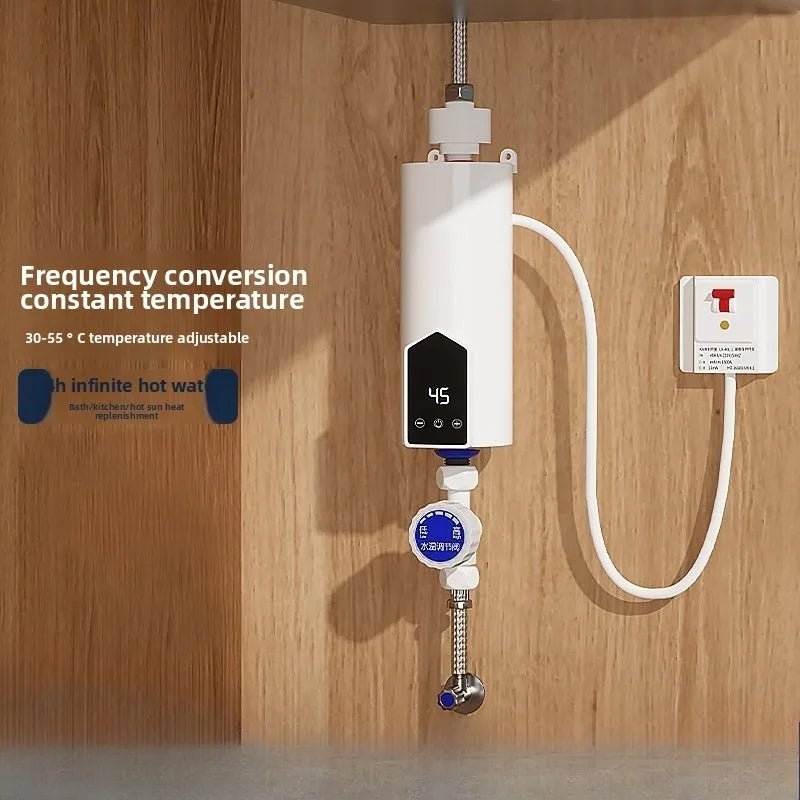 Instant Water Heater 220V 3000W-5500W Portable Electric Heaters for Bathroom Hot Water Shower and Home Kitchen Heating - Smoothy Home