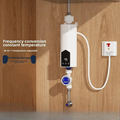 Instant Water Heater 220V 3000W-5500W Portable Electric Heaters for Bathroom Hot Water Shower and Home Kitchen Heating - Smoothy Home