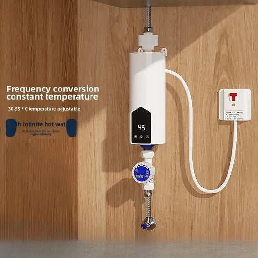 Instant Water Heater 220V 3000W-5500W Portable Electric Heaters for Bathroom Hot Water Shower and Home Kitchen Heating - Smoothy Home