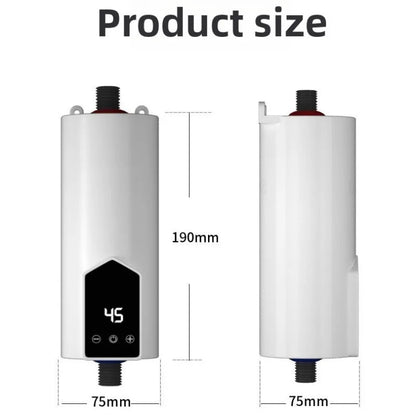 Instant Water Heater 220V 3000W-5500W Portable Electric Heaters for Bathroom Hot Water Shower and Home Kitchen Heating - Smoothy Home