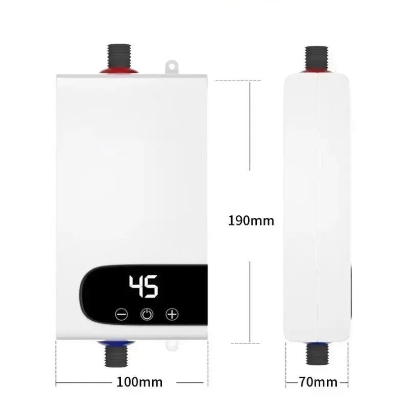 Instant Water Heater 220V5500W Portable Electric Heaters for Bathroom Hot Water Shower and Home Kitchen Heating - Smoothy Home