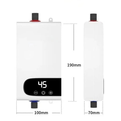 Instant Water Heater 220V5500W Portable Electric Heaters for Bathroom Hot Water Shower and Home Kitchen Heating - Smoothy Home