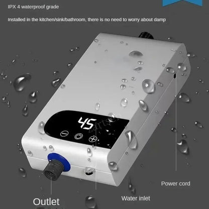Instant Water Heater 220V5500W Portable Electric Heaters for Bathroom Hot Water Shower and Home Kitchen Heating - Smoothy Home