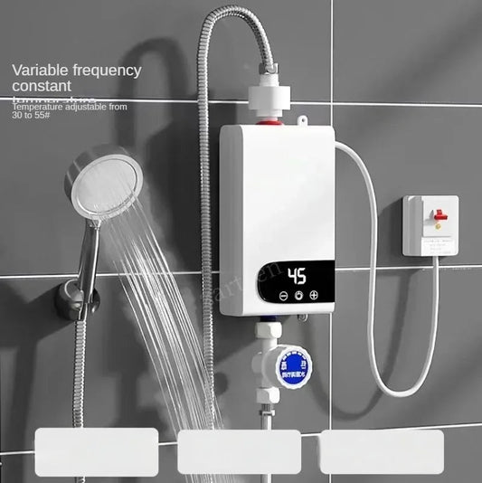Instant Water Heater 220V5500W Portable Electric Heaters for Bathroom Hot Water Shower and Home Kitchen Heating - Smoothy Home