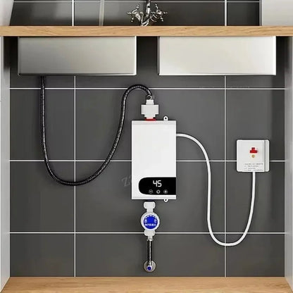 Instant Water Heater 220V5500W Portable Electric Heaters for Bathroom Hot Water Shower and Home Kitchen Heating - Smoothy Home