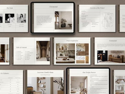 Interior Design Proposal + Presentation + FF&E Mega Bundle | Canva Editable Client Proposal Templates + E-Book - Smoothy Home