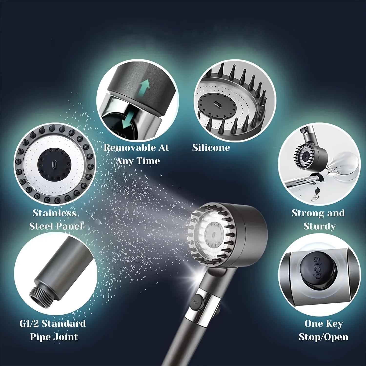 Ion Drop Filter Shower Head - Smoothy Home