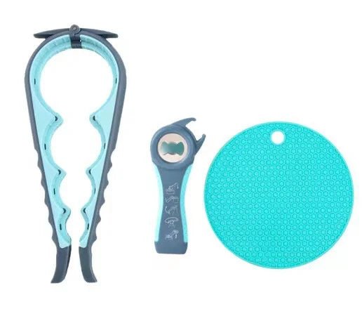 Jar Opener for Weak Hands Seniors with Arthritis Multi Function Bottle Opener Lid Non Slip Rubber Gripper Pad beer kitchen tools - Smoothy Home