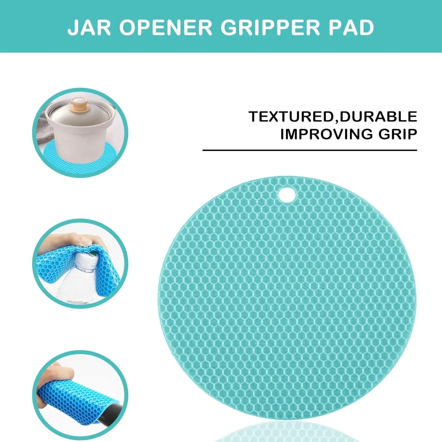 Jar Opener for Weak Hands Seniors with Arthritis Multi Function Bottle Opener Lid Non Slip Rubber Gripper Pad beer kitchen tools - Smoothy Home