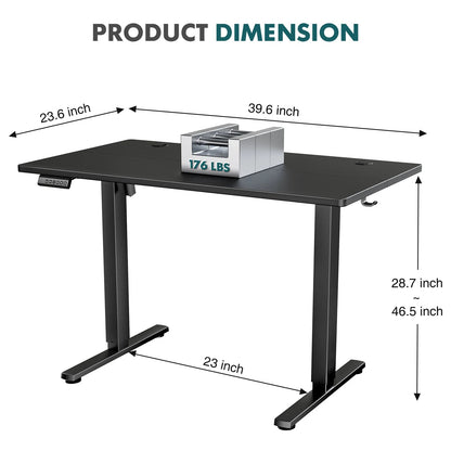 JHK Ergonomic Electric Standing Desk Height Adjustable Computer Desk Large Work PC Table Home Office Writing Gaming Desks - Smoothy Home