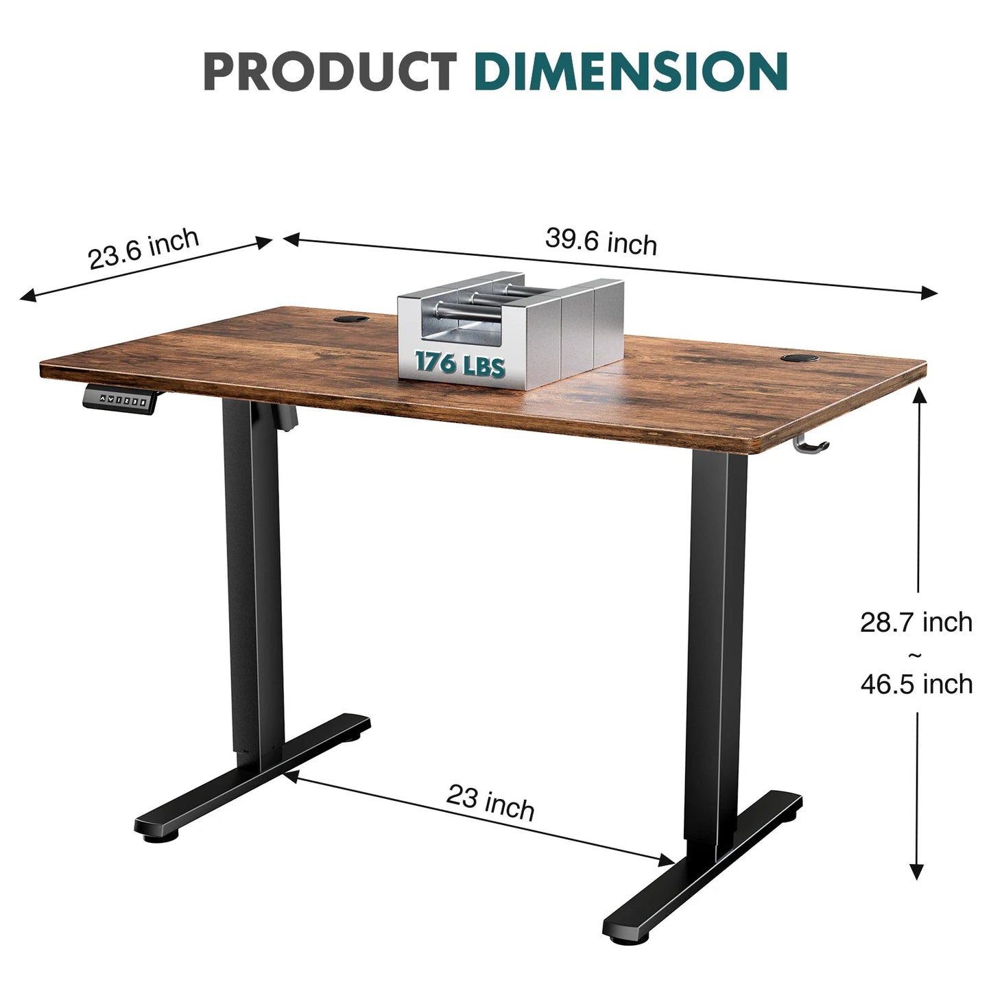 JHK Ergonomic Electric Standing Desk Height Adjustable Computer Desk Large Work PC Table Home Office Writing Gaming Desks - Smoothy Home