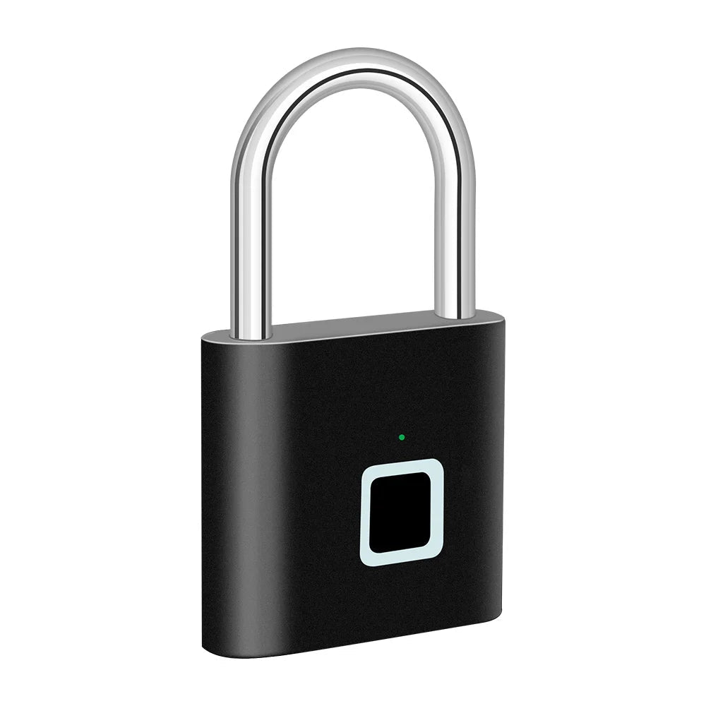KERUI Fingerprint Lock Keyless USB Charging Smart Padlock Waterproof Door Lock 0.2sec Unlock Portable Anti-theft Padlock Zinc - Smoothy Home