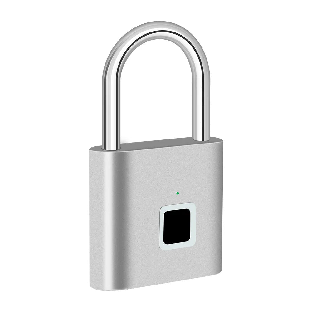 KERUI Fingerprint Lock Keyless USB Charging Smart Padlock Waterproof Door Lock 0.2sec Unlock Portable Anti-theft Padlock Zinc - Smoothy Home