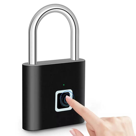 KERUI Fingerprint Lock Keyless USB Charging Smart Padlock Waterproof Door Lock 0.2sec Unlock Portable Anti-theft Padlock Zinc - Smoothy Home