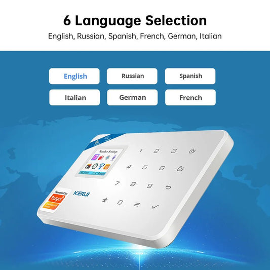 KERUI W181 Alarm System Secutrity Home WIFI GSM Alarm Tuya Smart Motion Detector Door Sensor Burglar IP Camera Work Alexa Google - Smoothy Home