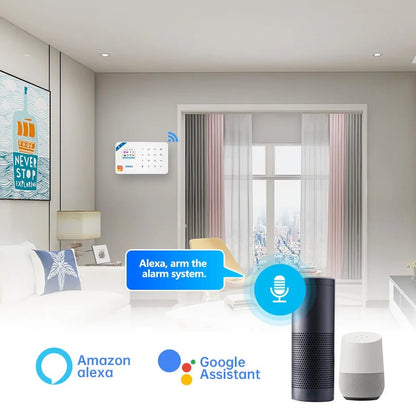 KERUI W181 Alarm System Secutrity Home WIFI GSM Alarm Tuya Smart Motion Detector Door Sensor Burglar IP Camera Work Alexa Google - Smoothy Home