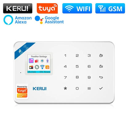 KERUI W181 Alarm System Secutrity Home WIFI GSM Alarm Tuya Smart Motion Detector Door Sensor Burglar IP Camera Work Alexa Google - Smoothy Home
