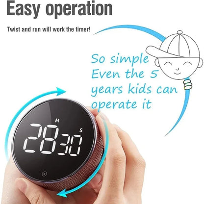 Kitchen Timer Digital Countdown Magnetic Egg Timer for Cooking with Constant Light Function for classrooms Quiet for Kids Adults - Smoothy Home